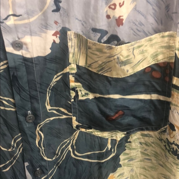 Men's Casual Button Down 100% Silk Shirt - Multicolor - Picture 3 of 5